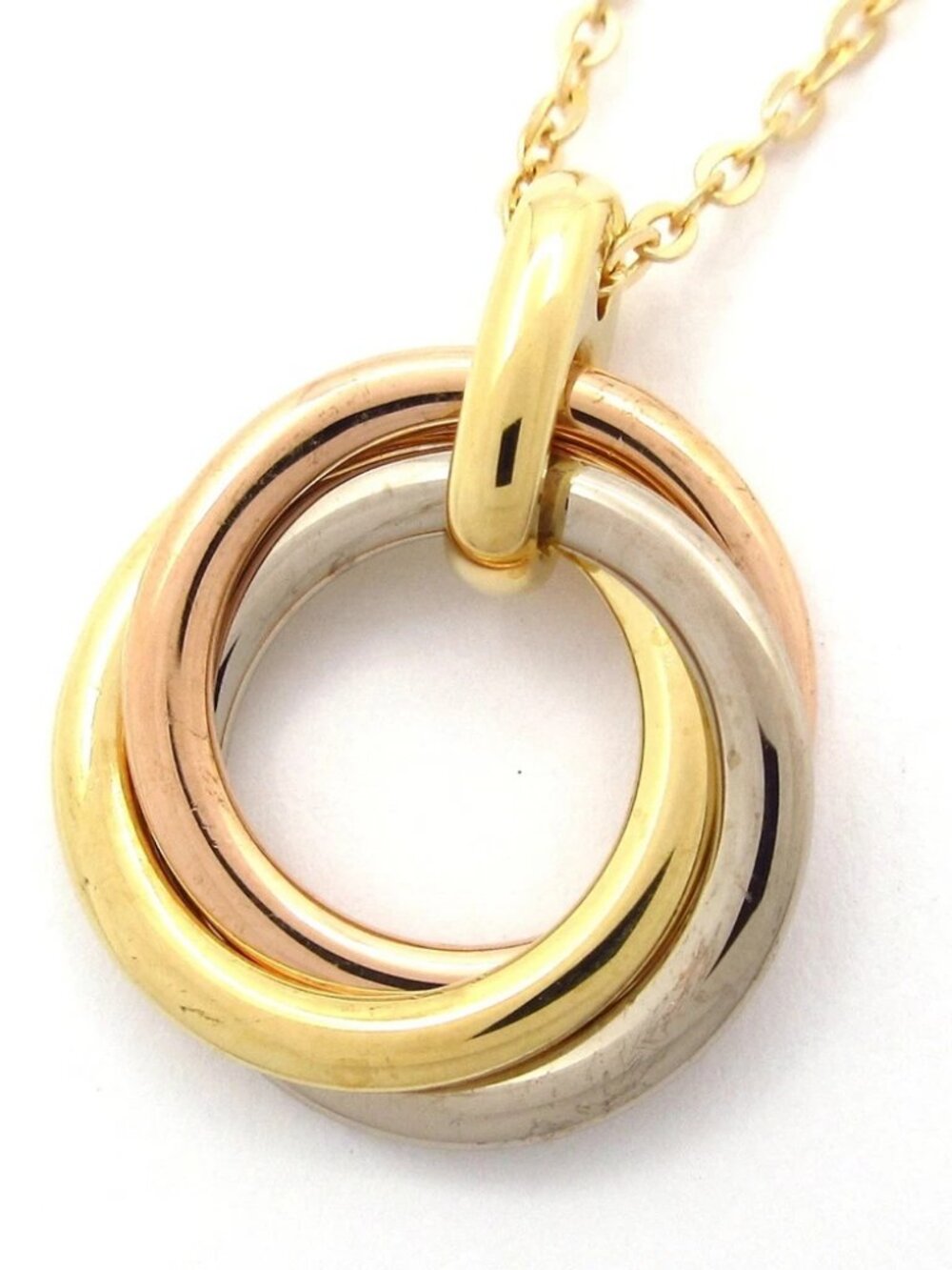 Cartier Trinity Pendant, Small Model 18K Tri-color Necklace